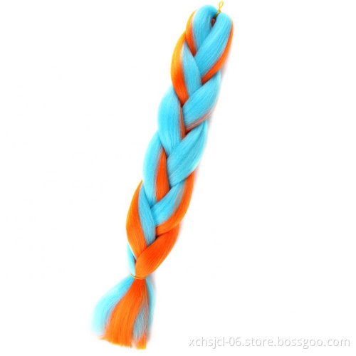 Synthetic Candy Color Braiding Hair 24Inch 100g Mix Candy Color Synthetic Jumbo Braids Hair Jumbo Braid Colorful Hair for Women